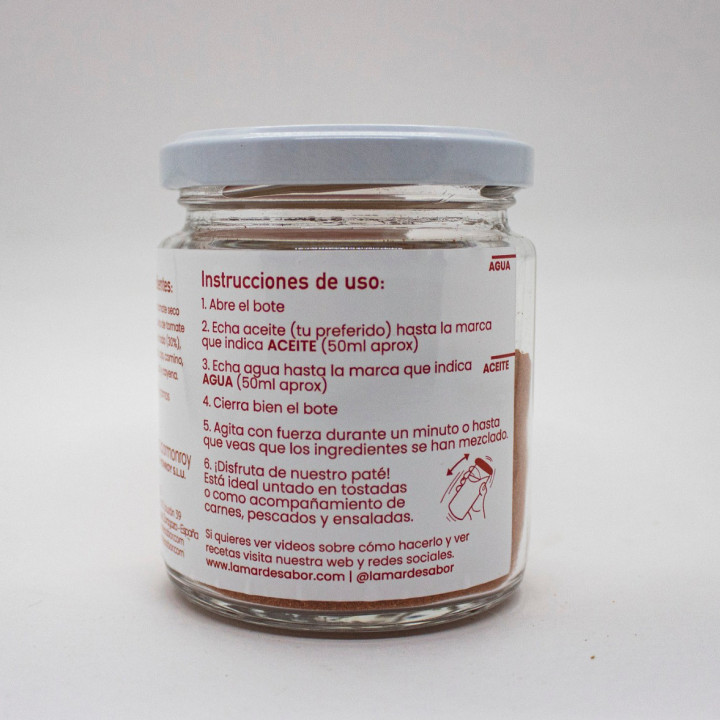 Paté deshidratado de tomate seco de Caspe al mojo picón